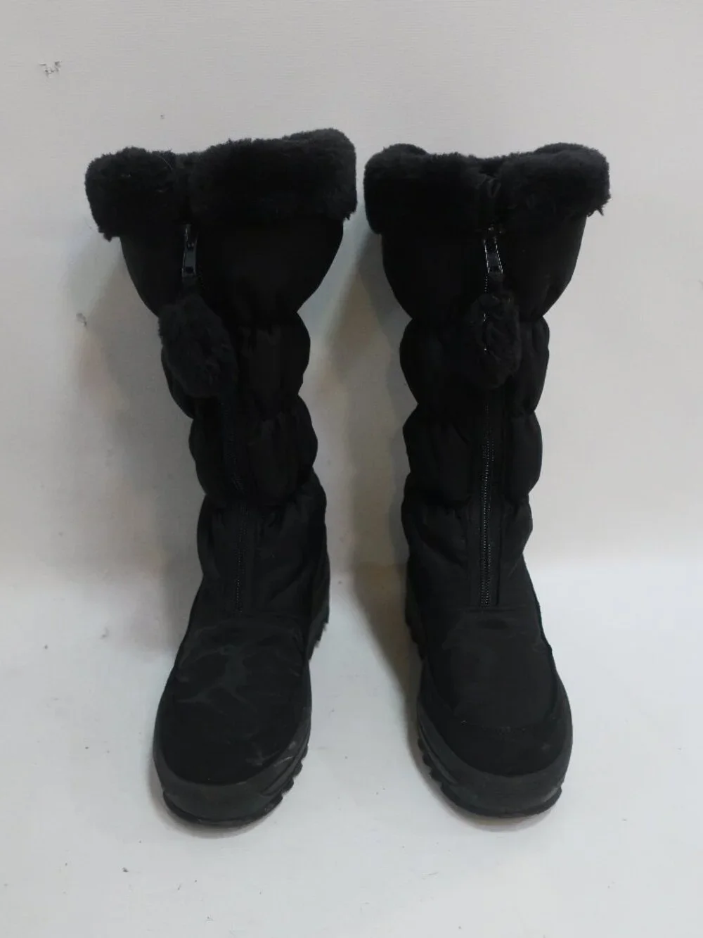 Womens Pajar Canada Toboggan 2.0 Black Shearling Wool Blend Lining Boots 7 - 7.5
